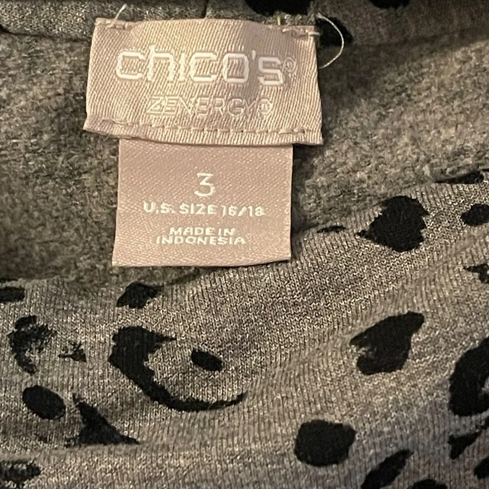 Chico’s Zenergy Cozy Animal-Print Brushed Fleece Tunic Size XL/16 (Chico’s Sz 3) - Picture 13 of 13